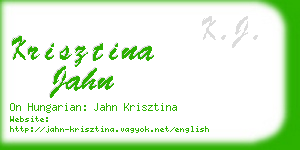 krisztina jahn business card